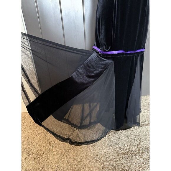 Jessica Howard Maxi Dress Women's 90's Velvet Beaded Mermaid Whimsigoth Witchy - Picture 5 of 15